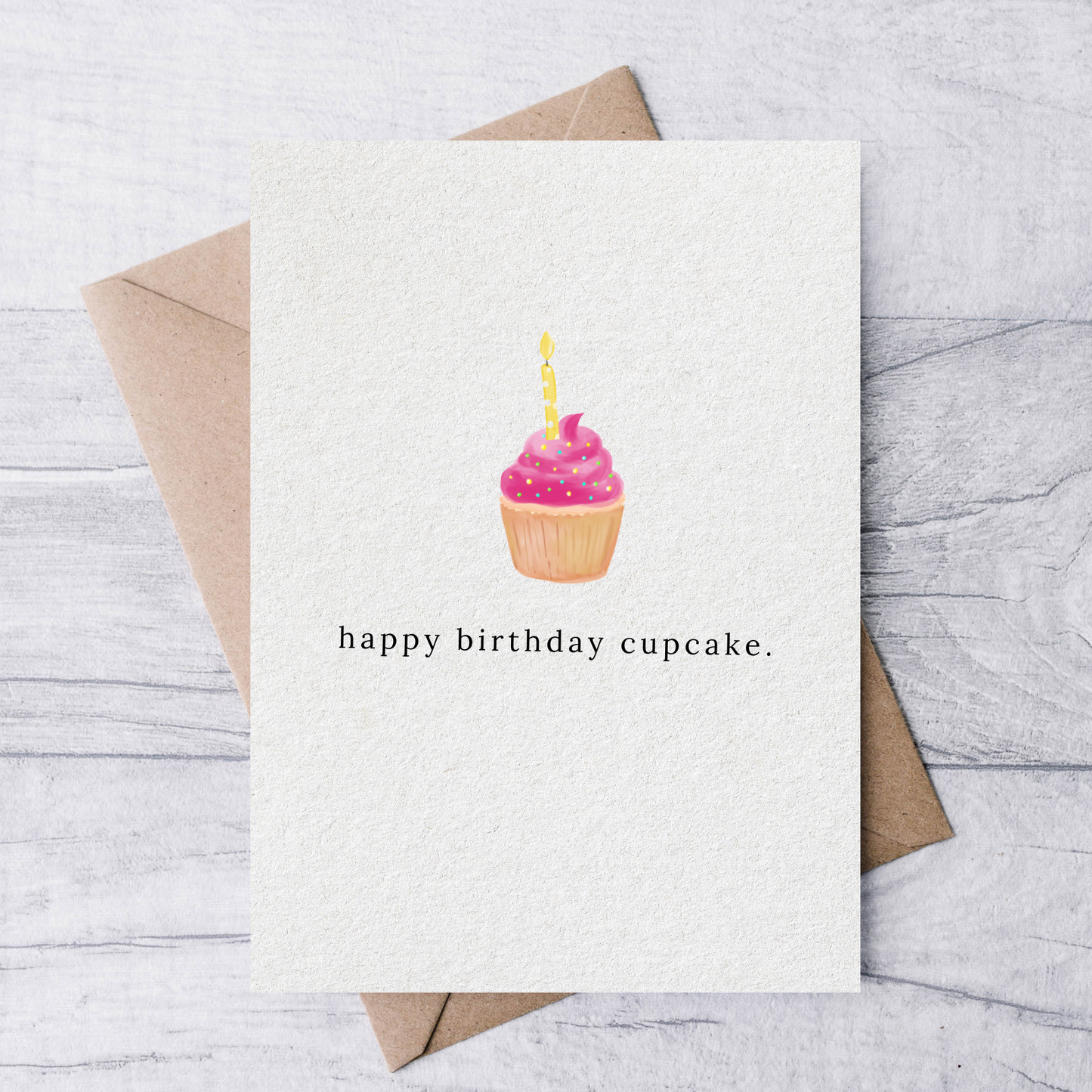 happy birthday cupcake birthday card