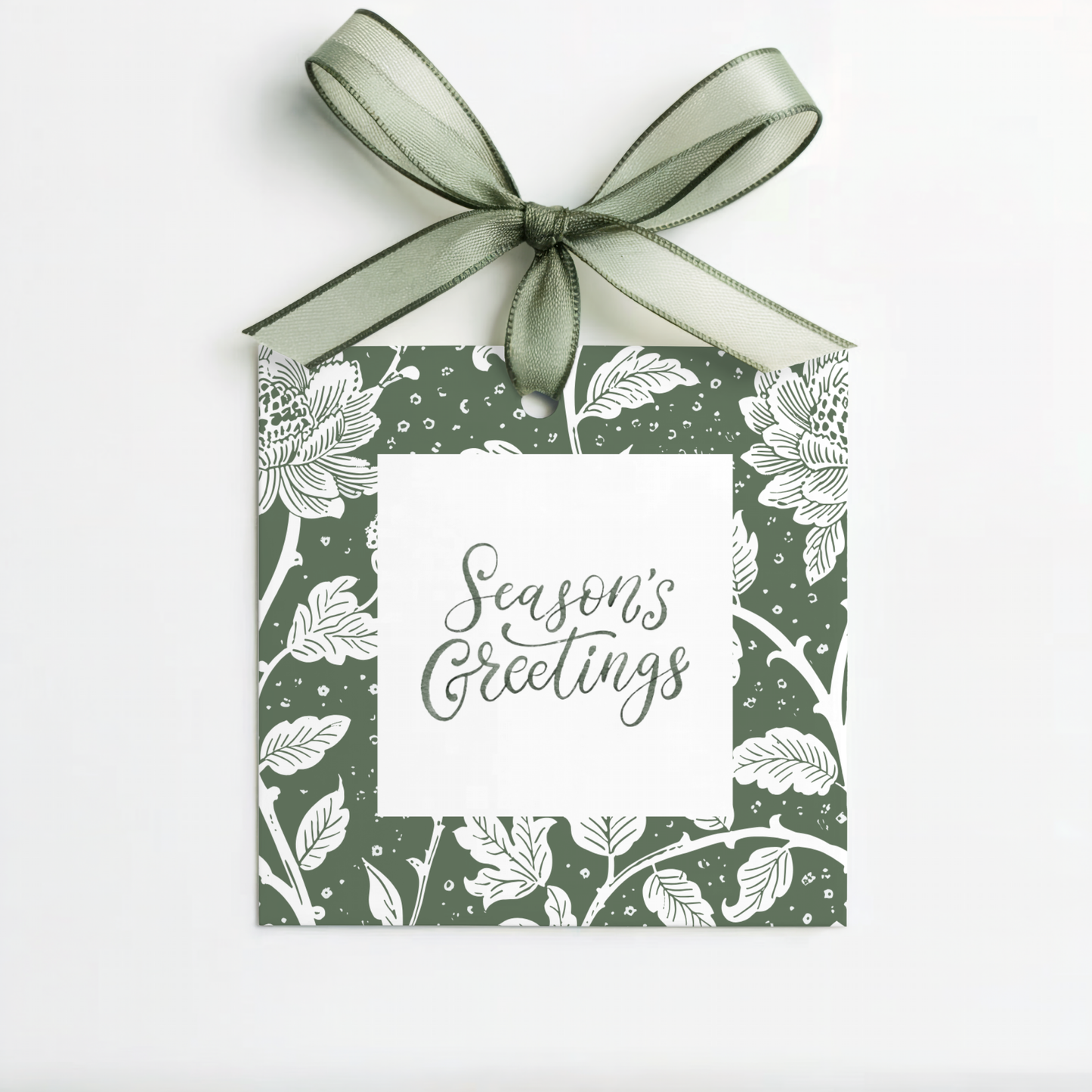 Square Holiday Gift Hang Tags (set of 8)