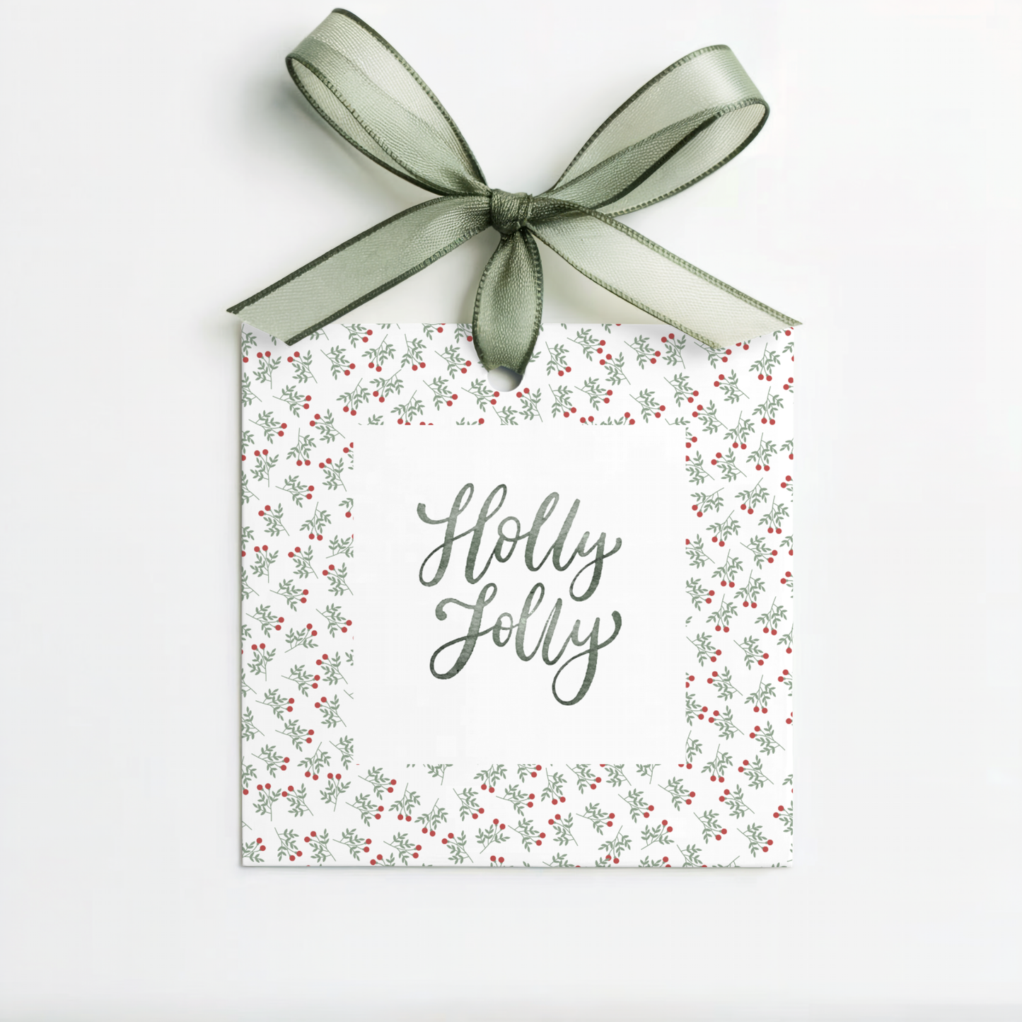Square Holiday Gift Hang Tags (set of 8)