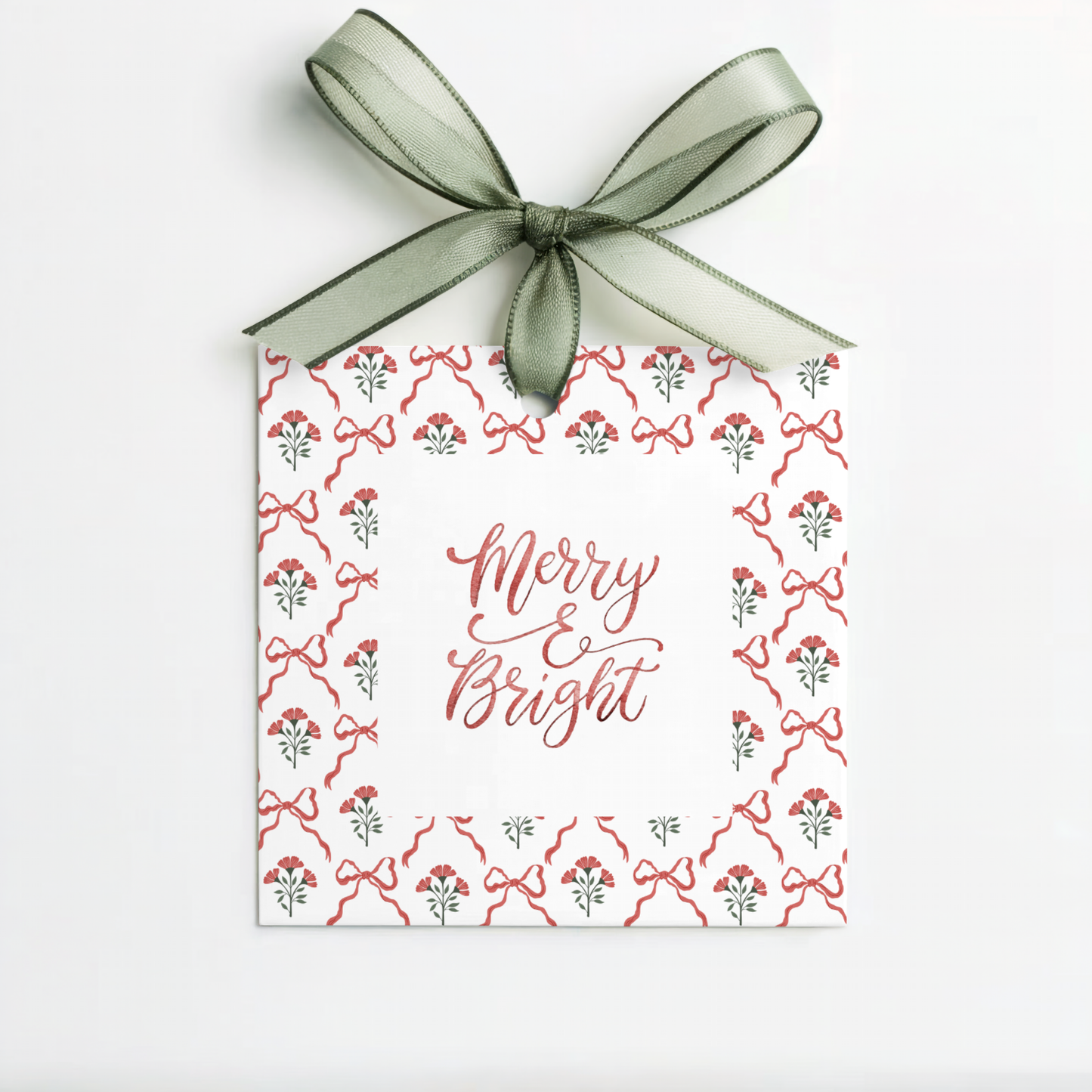 Square Holiday Gift Hang Tags (set of 8)
