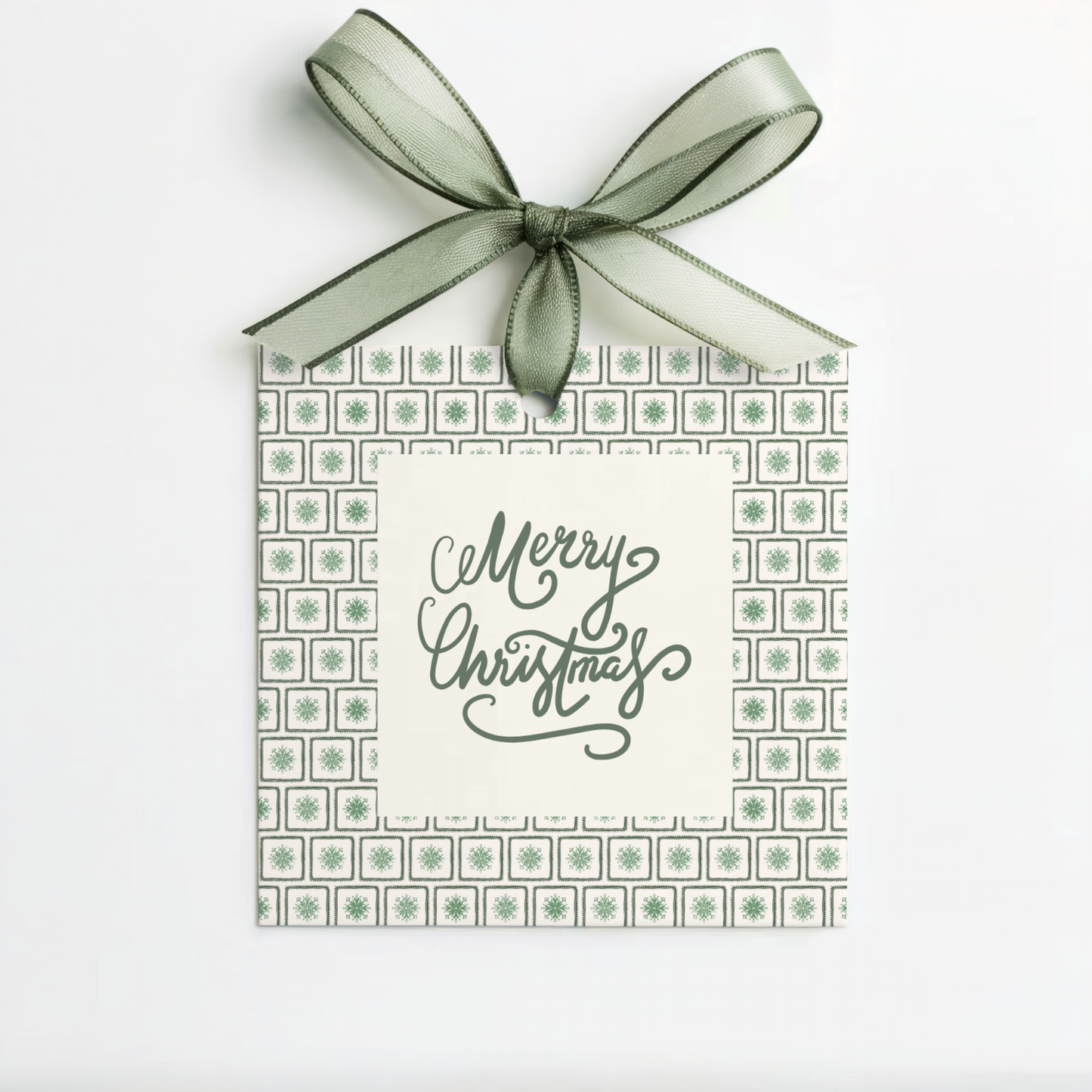 Square Holiday Gift Hang Tags (set of 8)