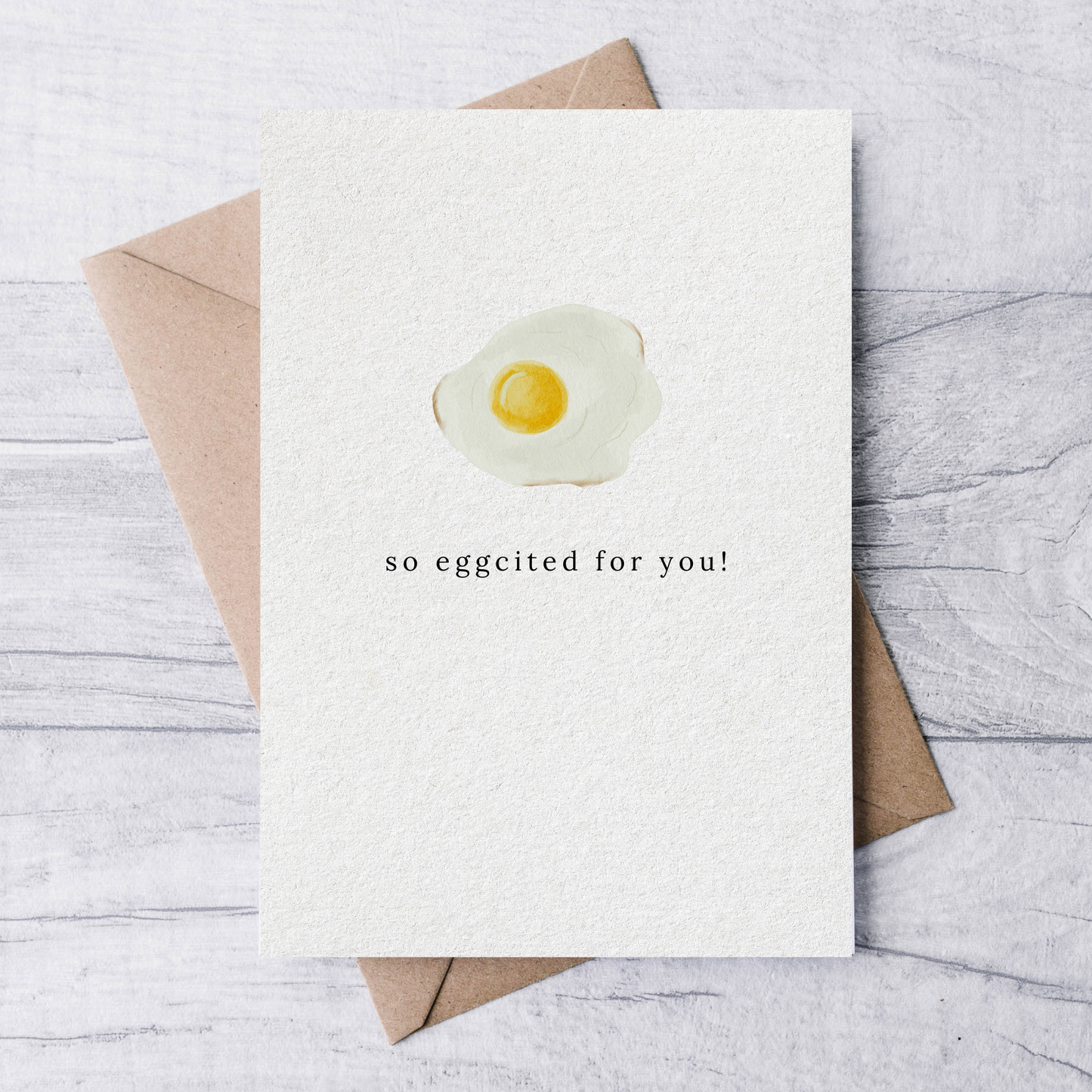 so eggcited for you greeting card