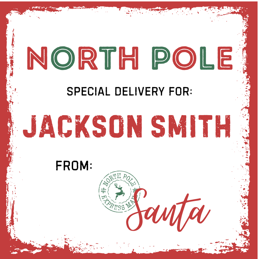 Personalized Santa Gift Labels (Square)