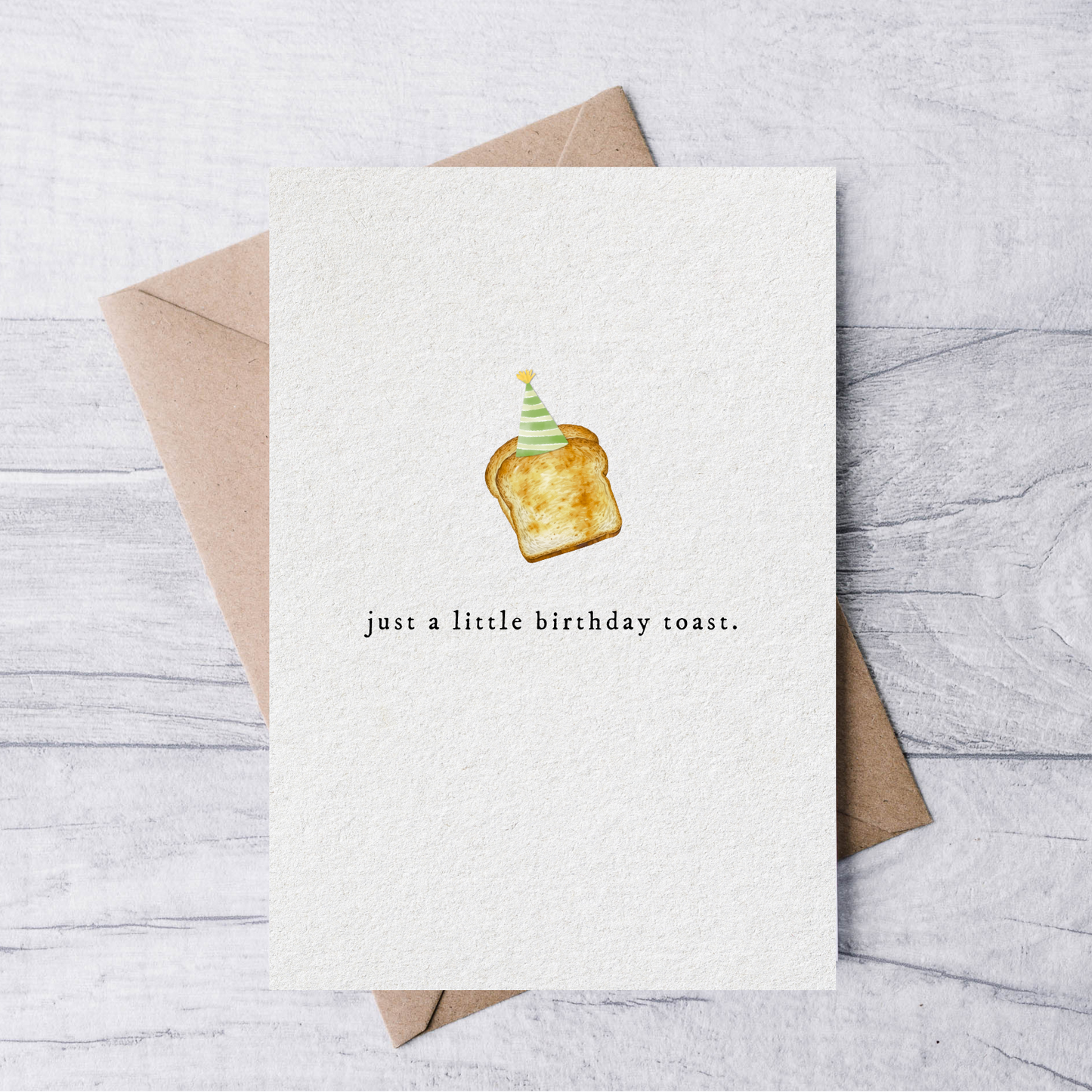 just a little birthday toast birthday card