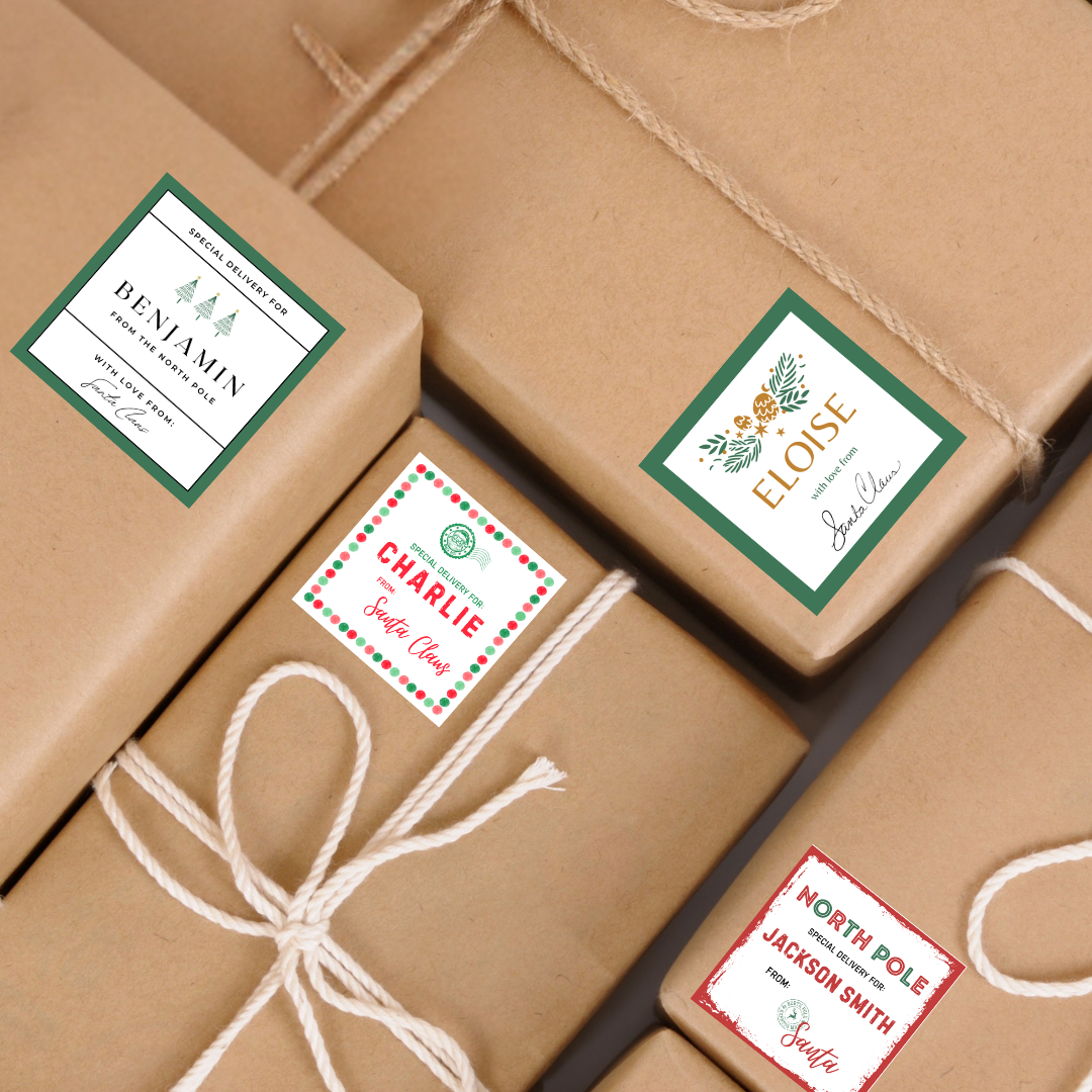 Personalized Santa Gift Labels (Square)