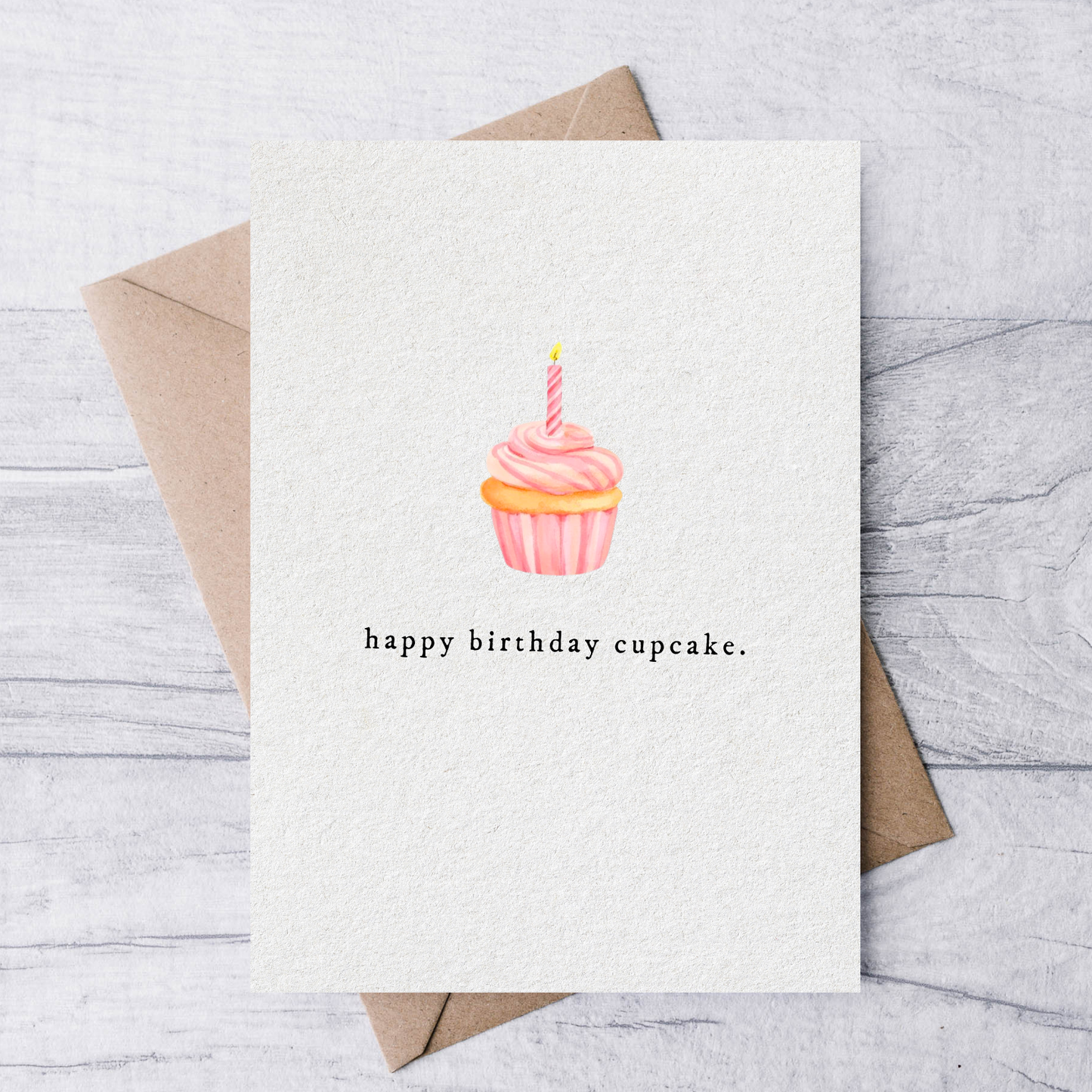 happy birthday cupcake birthday card