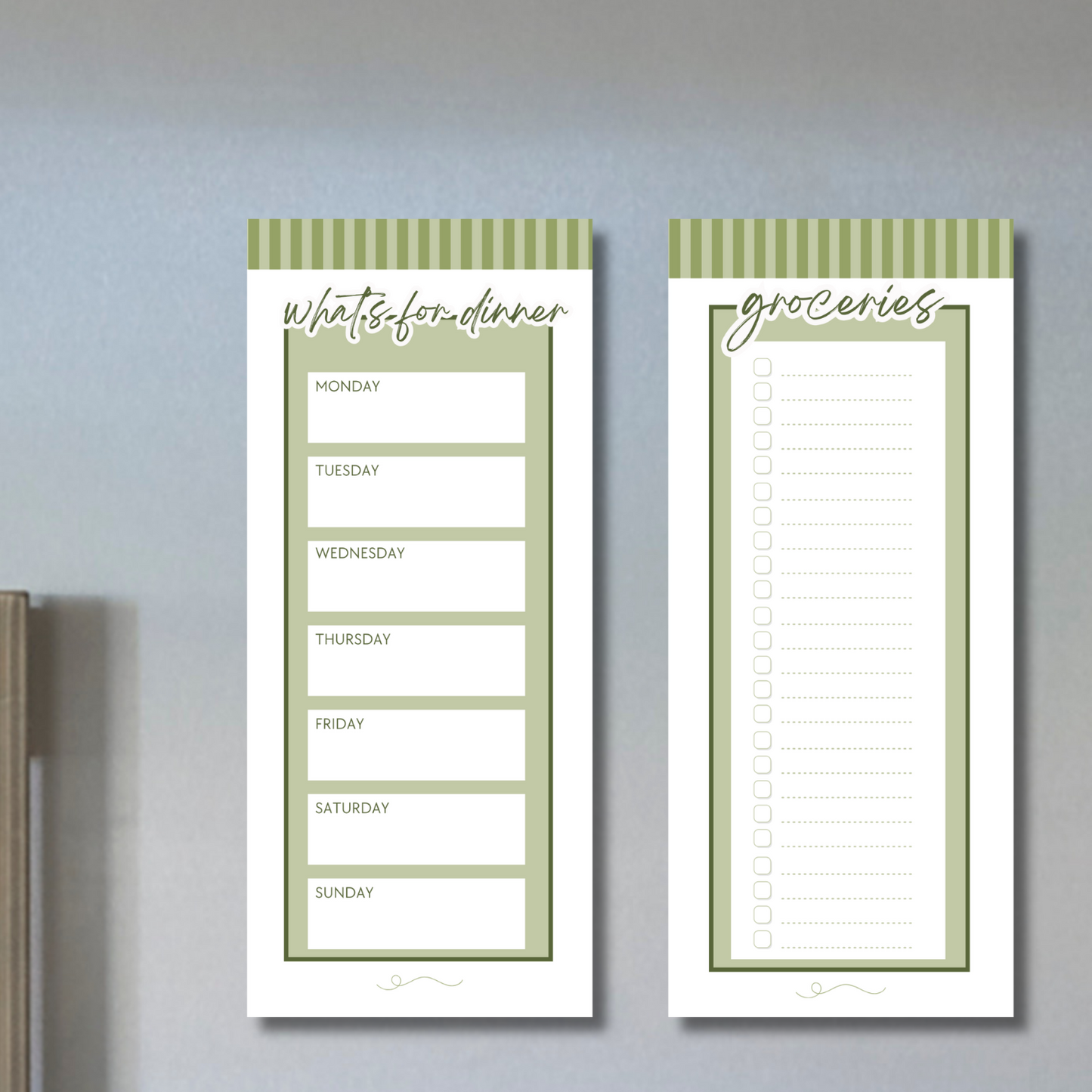 what's for dinner + grocery list | magnetic notepad set