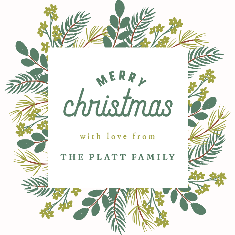 Custom Family Christmas Gift Labels