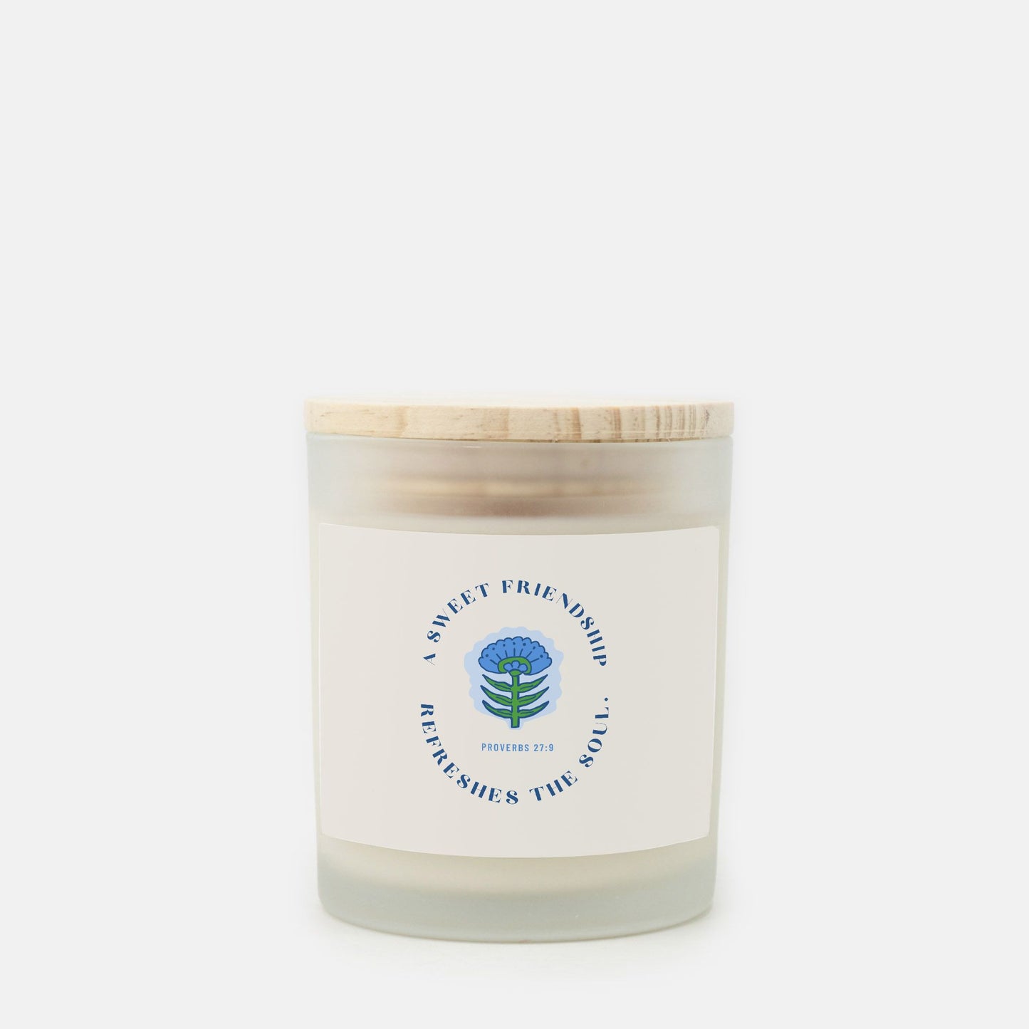 a sweet friendship refreshes the soul wood wick candle