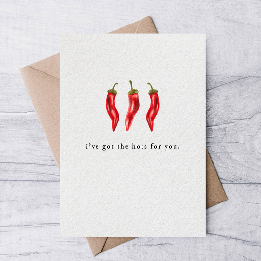 I've got the hots for you valentine's day card