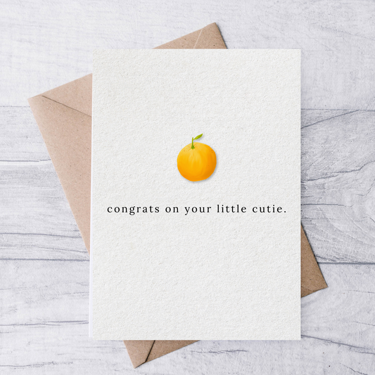 congrats on your little cutie new baby greeting card