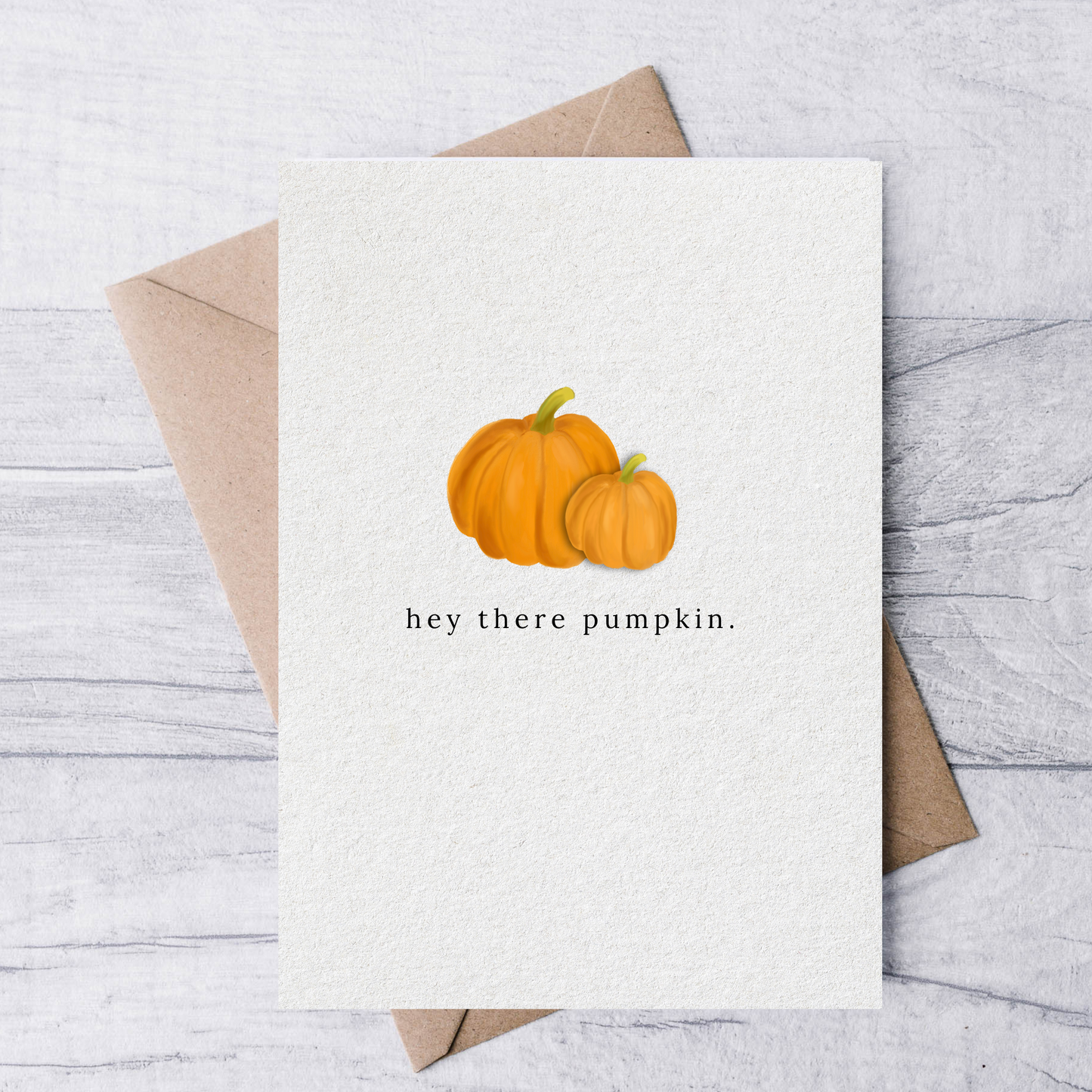 hey there, pumpkin fall greeting card