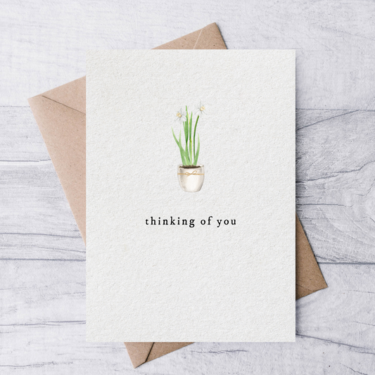 thinking of you paperwhites sympathy card