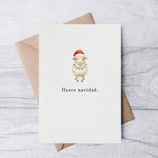 fleece navidad holiday card