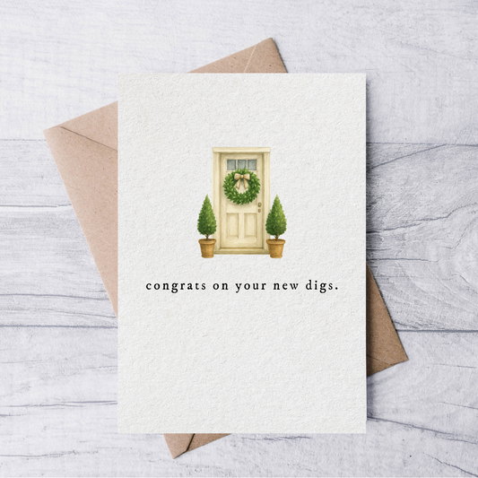 congrats on your new digs housewarming card