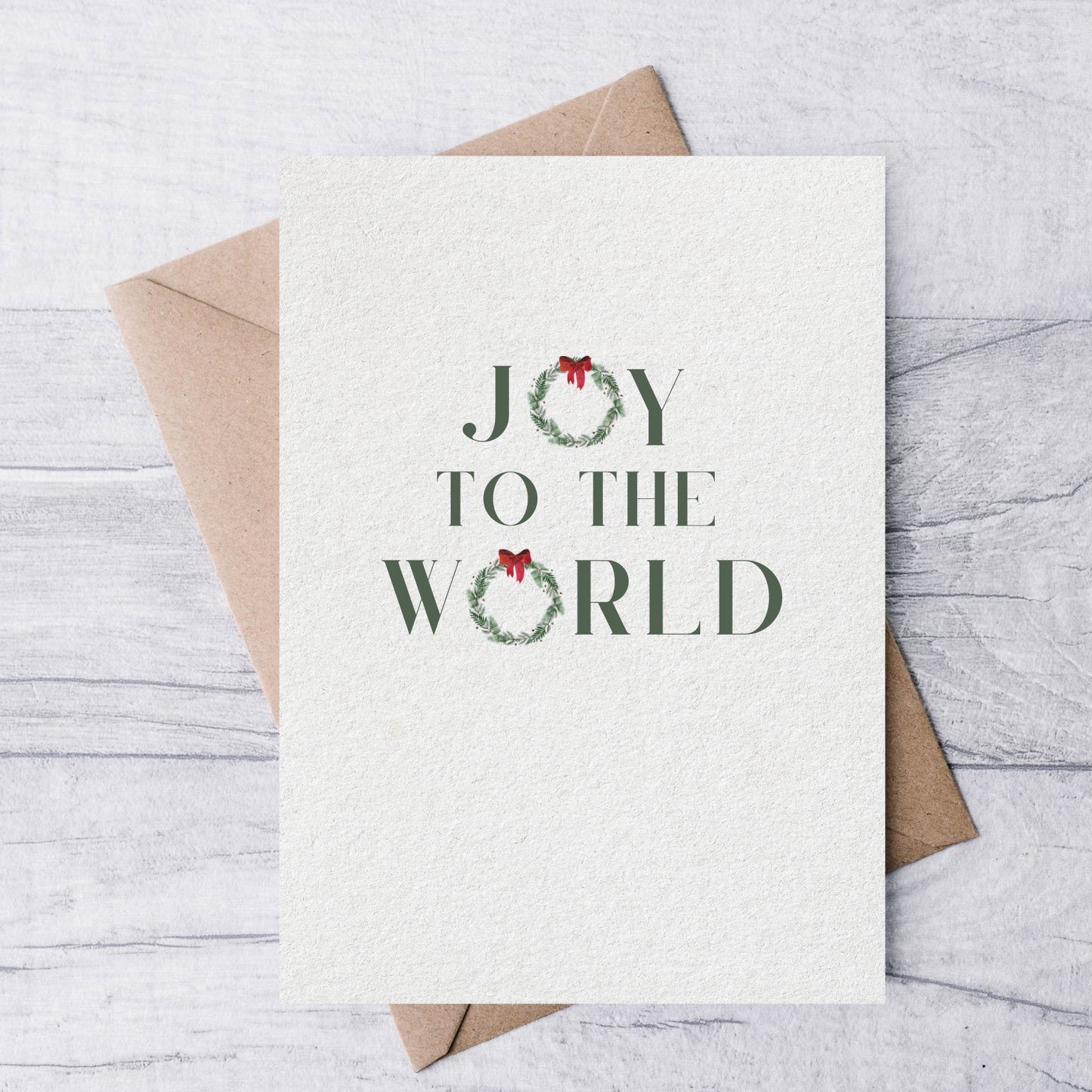 joy to the world holiday greeting card