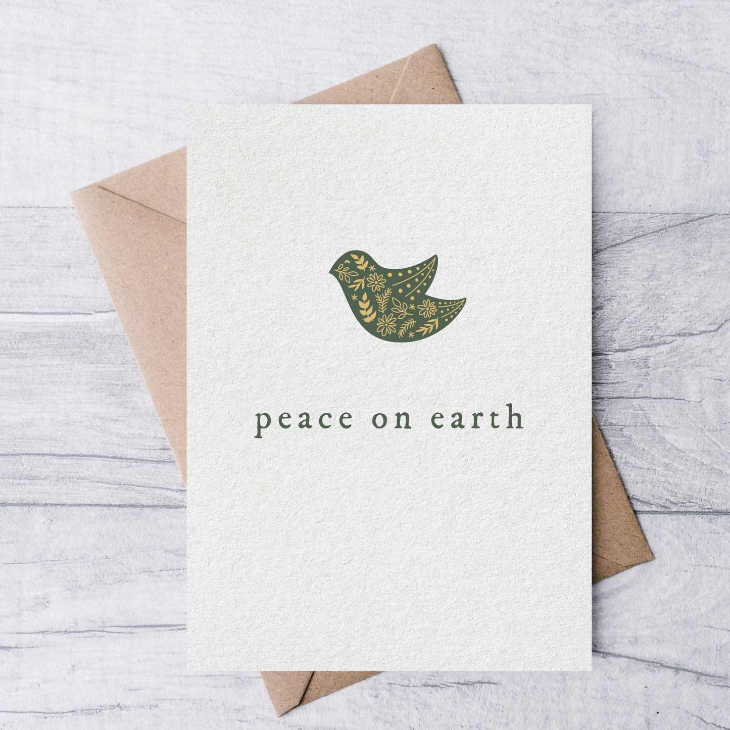 peace on earth holiday greeting card