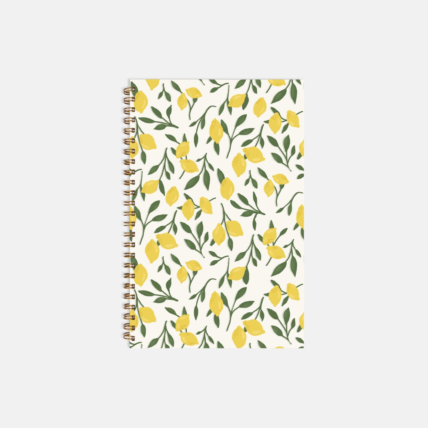 lemon planner hardcover spiral 5.5 x 8.5