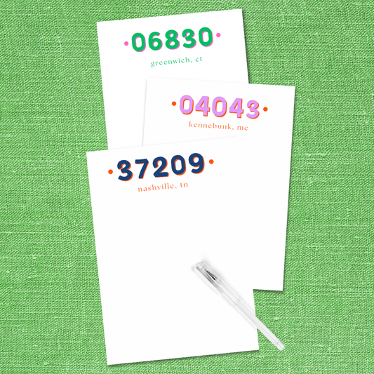 Custom Zip Code Notepads