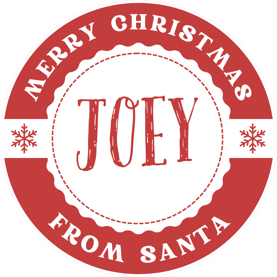 Personalized Santa Gift Labels (Round)