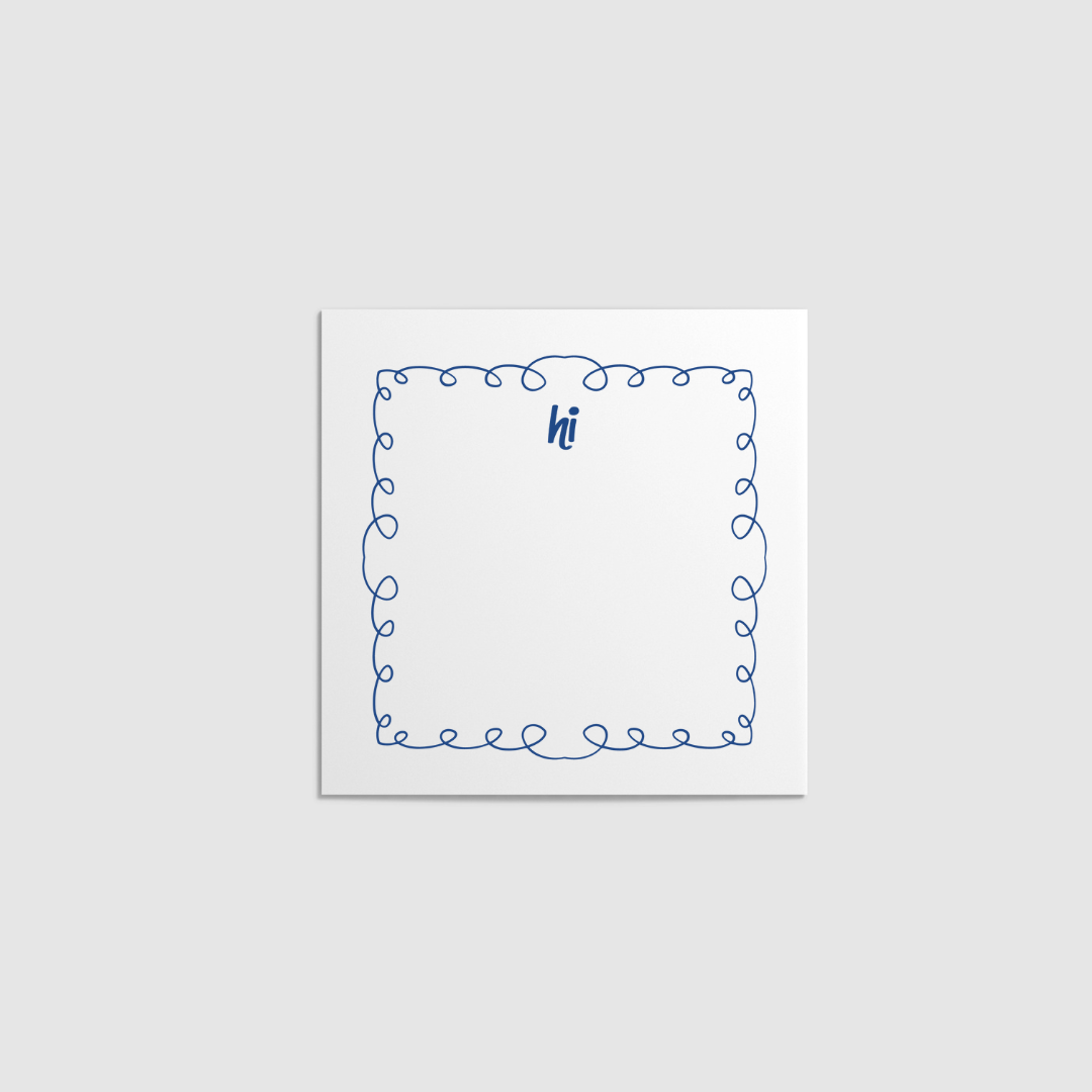 scribble square notecards