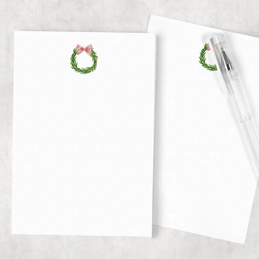 holiday wreath notepad