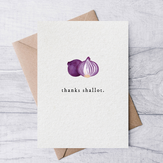 thanks shallot funny thank you card