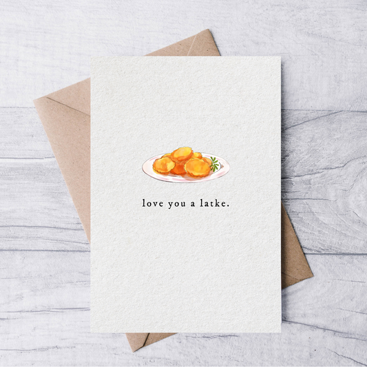 love you a latke Hannakuh card