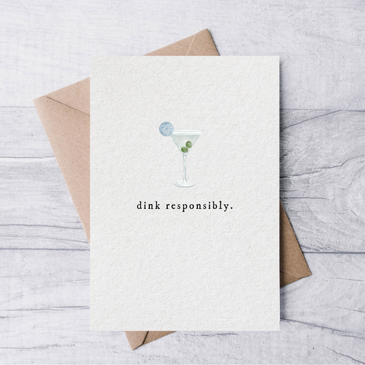 dink responsibly pickleball card