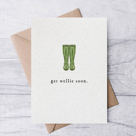 get wellie soon greeting card