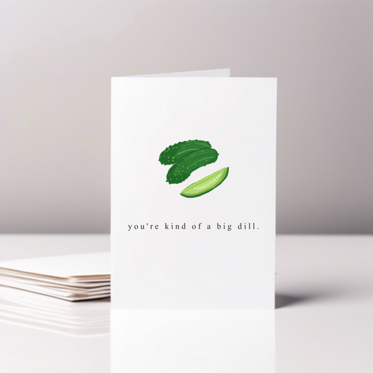 cute pickle greeting card