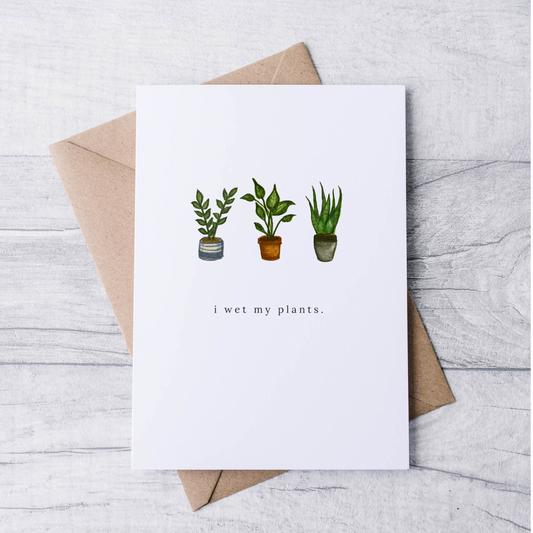 funny plant lady greeting card