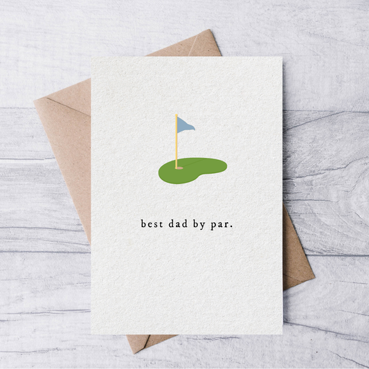you're the best dad by par father's day card
