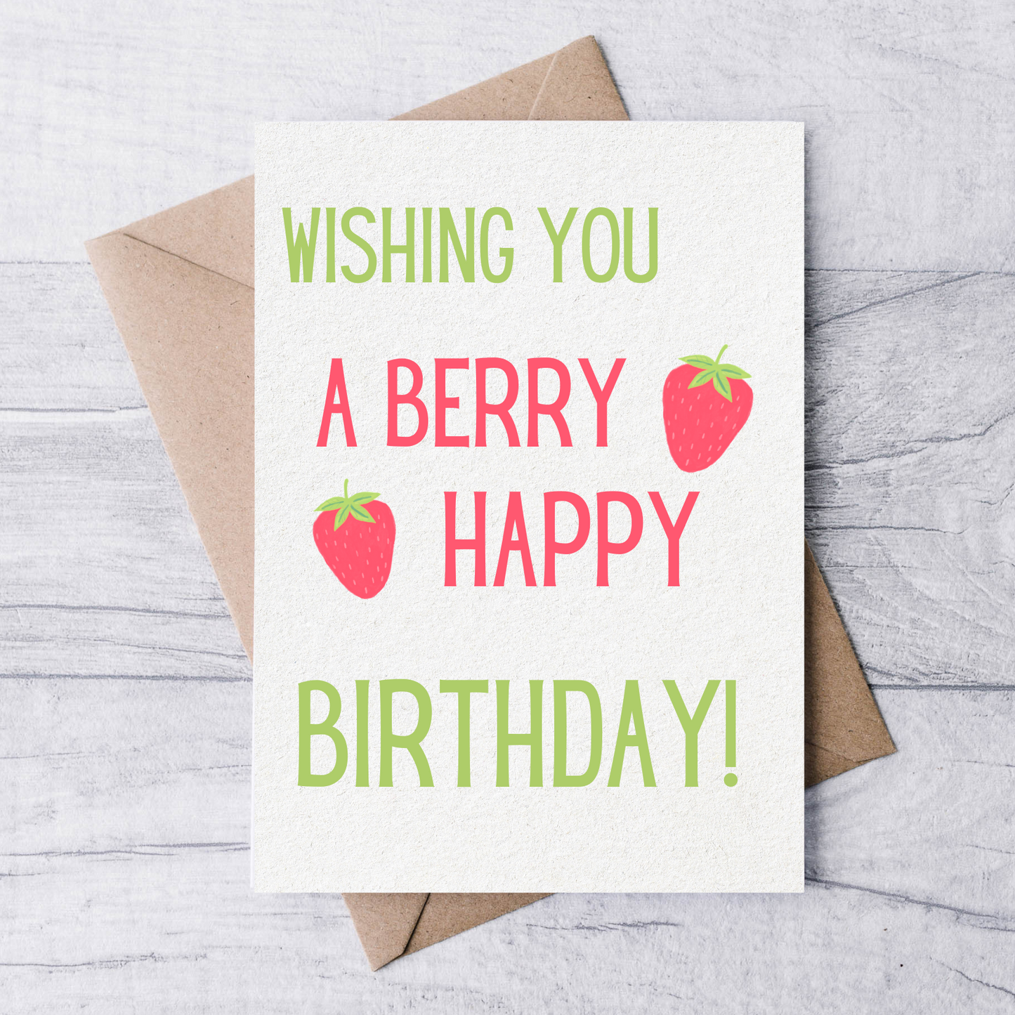 kids berry happy birthday card