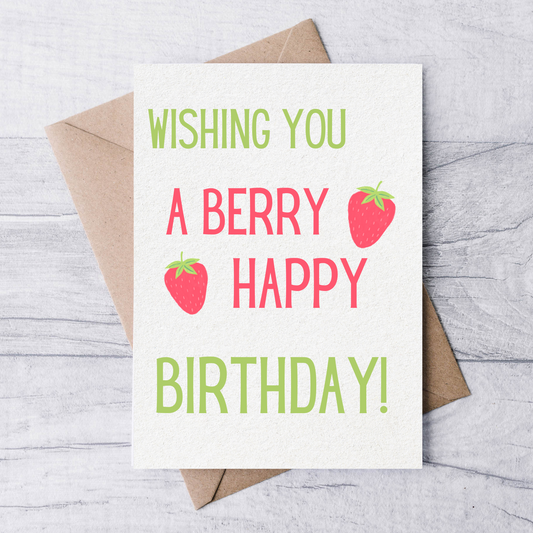 kids berry happy birthday card