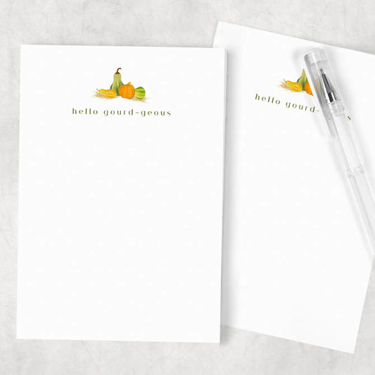 hello gourd-geous funny fall notepad (5x7)