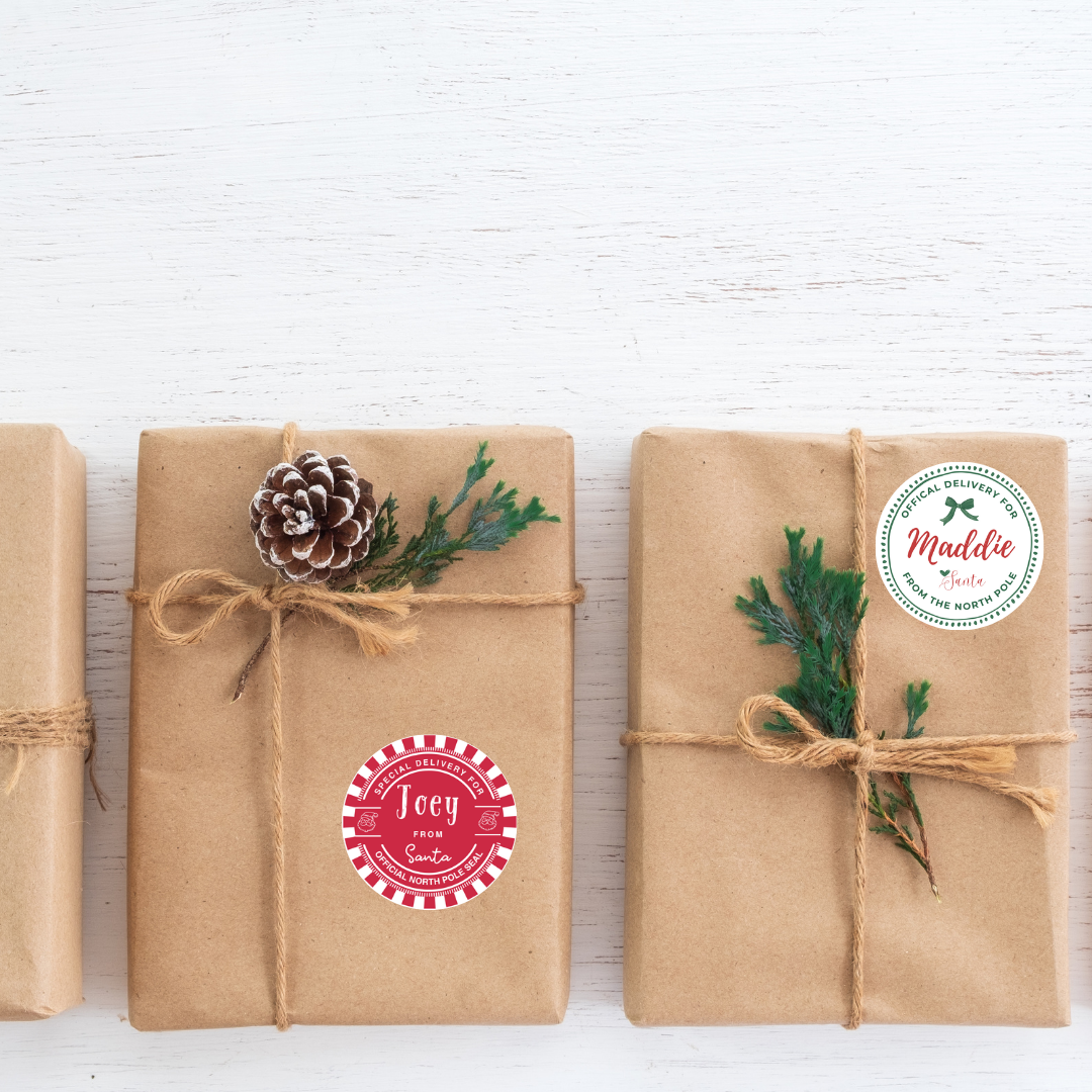 Personalized Santa Gift Labels (Round)