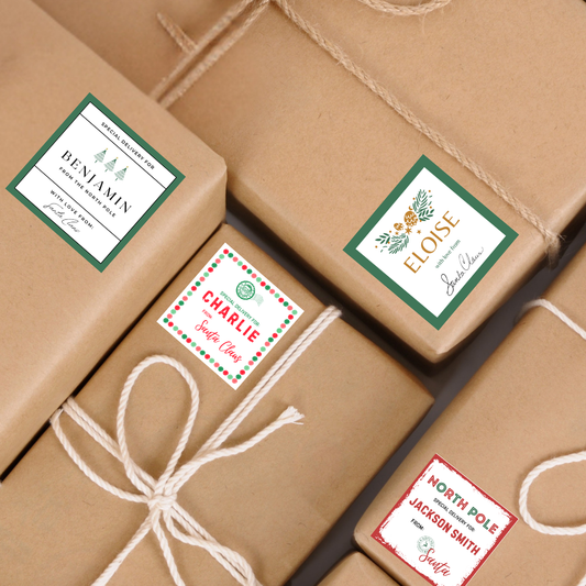 Personalized Santa Gift Labels (Square)
