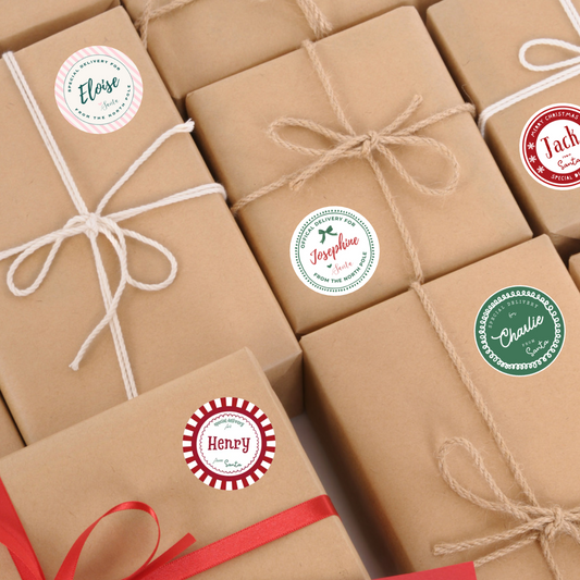 Personalized Santa Gift Labels | 3 x 3 inch Round