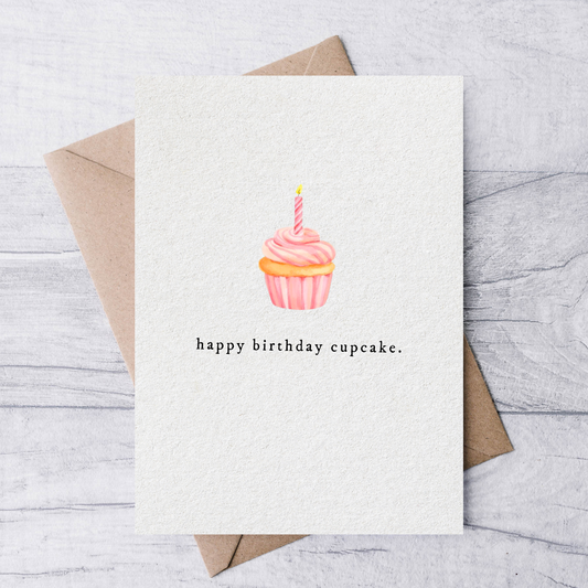 happy birthday cupcake birthday card