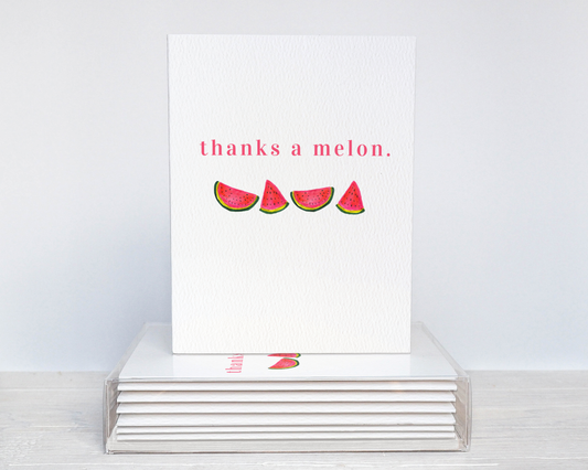 thanks a melon thank you card boxed set of 8