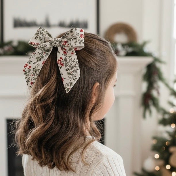 Holiday Floral Eloise Bow