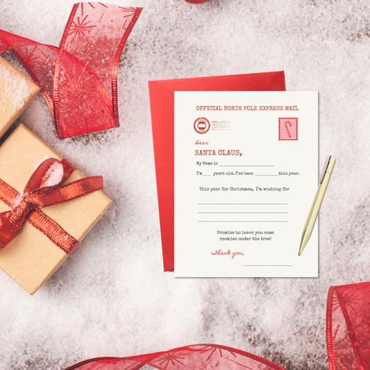 Official Santa Letter with Gold Pen & Envelope