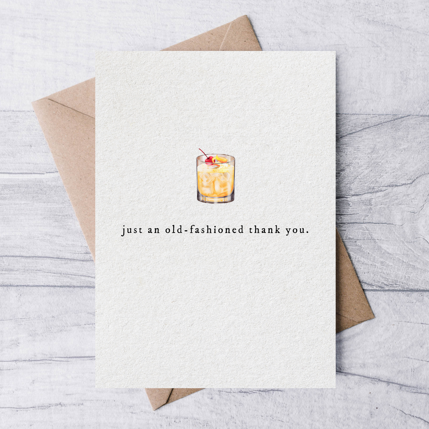 just an old fashioned thank you card
