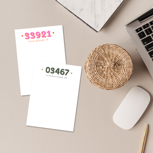 Custom Zip Code Notepads