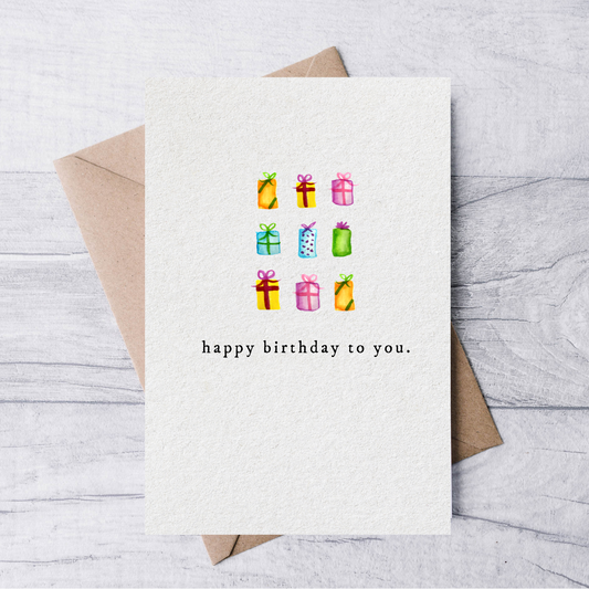 happy birthday to you card