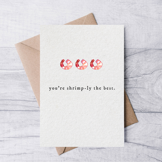 shrimp-ly the best thank you card