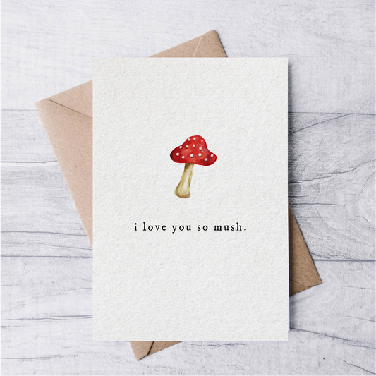 i love you so mush greeting card