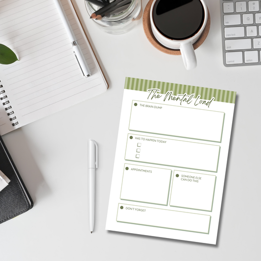 the mental load | 5 x 7 notepad