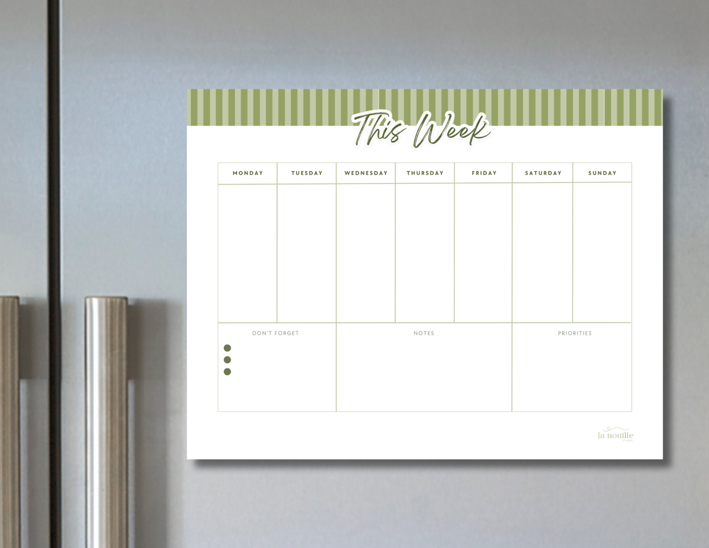 this week | 8.5 x 11 weekly planner notepad
